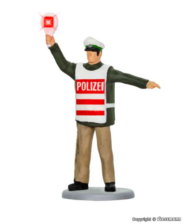 1518 H0 Polizist mit beleuchteter Kelle