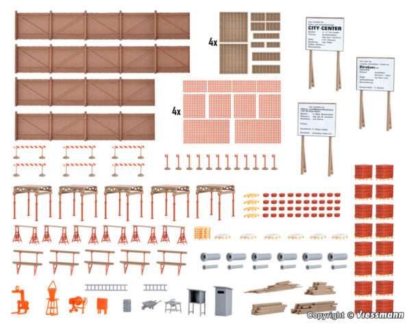 38538 H0 Deko-Set Baustellenzubehör